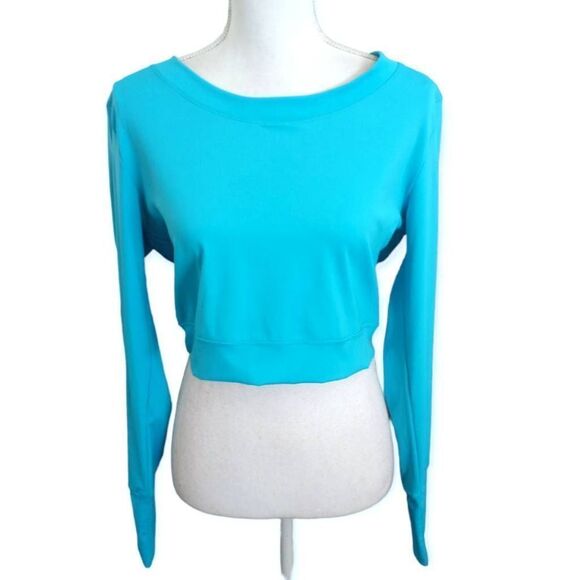 L.A. SOCIETY TURQUOISE CROP WORKOUT TOP SZ.XL NWT - Picture 1 of 4